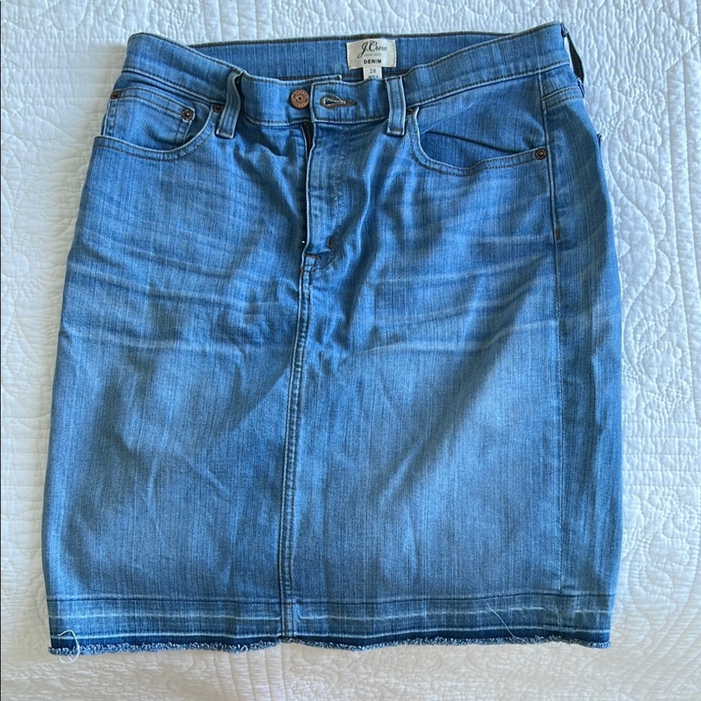 J. Crew Classic Blue Jean Skirt